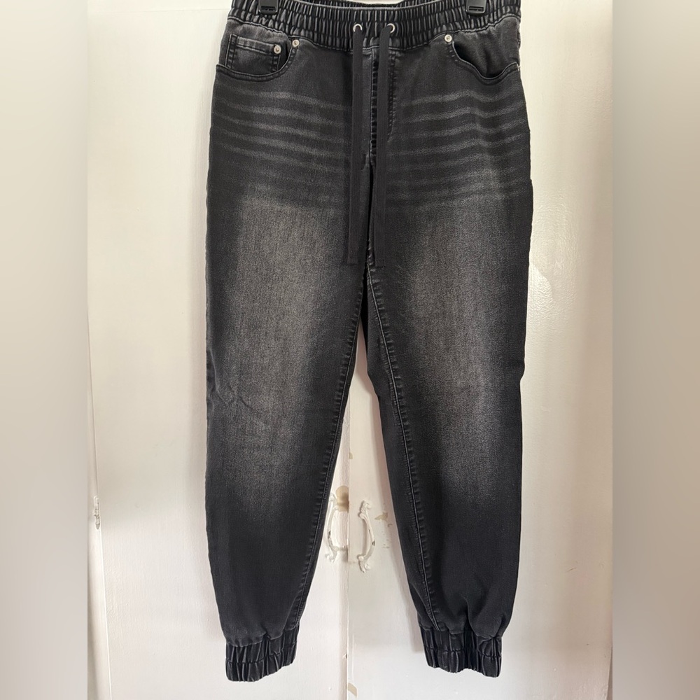 Zara Men's Washed Black Relaxed Jeans